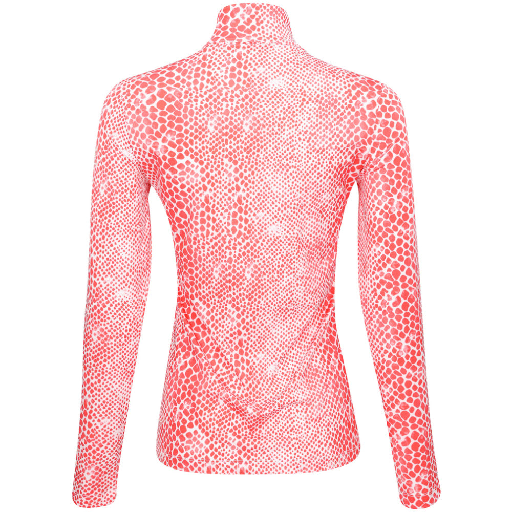 Women's The Snakeskin Long Sleeve 1/4 Zip Mock Neck Top