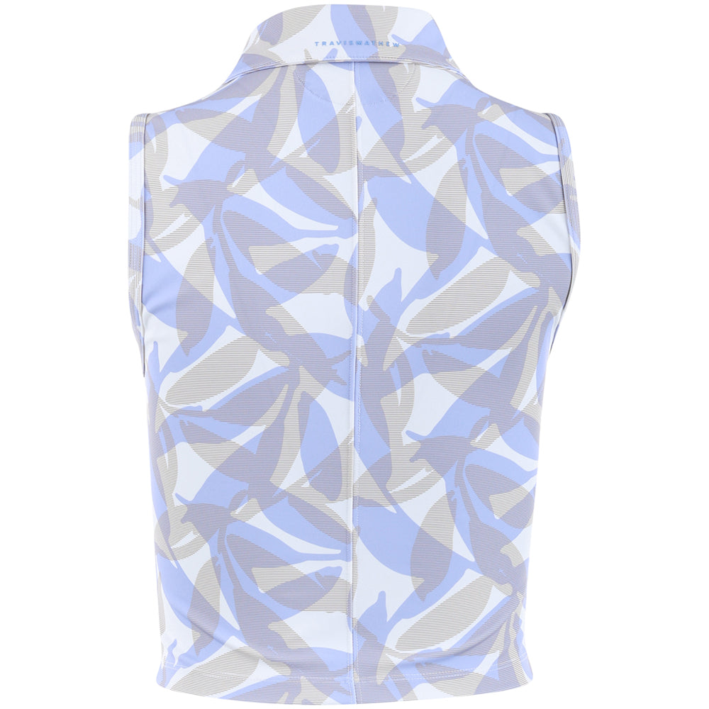 Women's Moveknit Printed Sleeveless Full Zip Polo