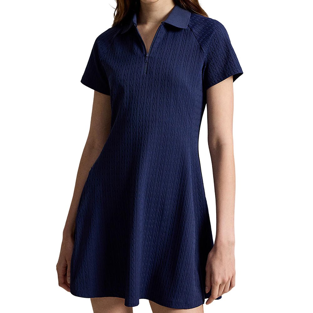 Women's Cable Stretch Jacquard Short Sleeve Dress