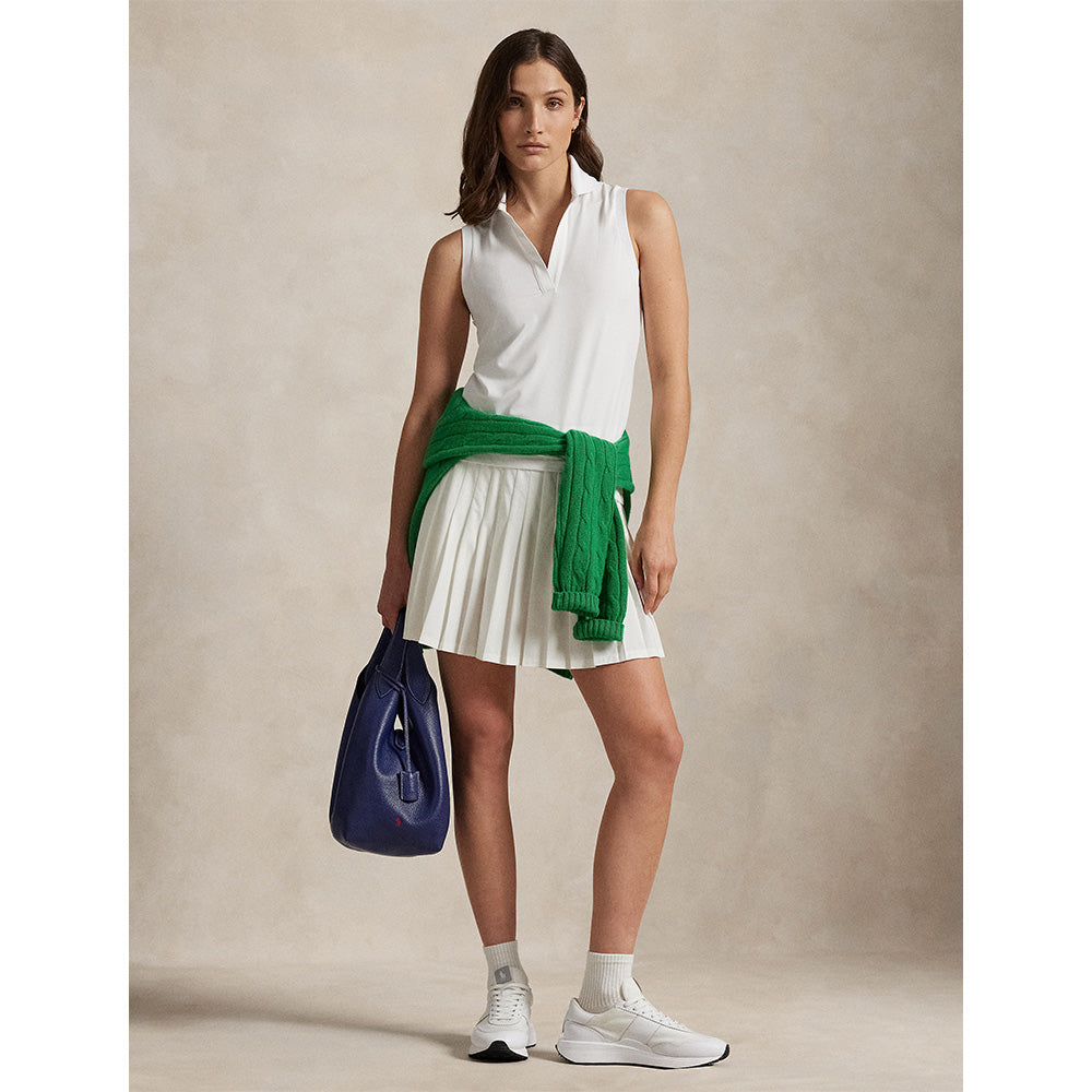 Women's Sleeveless Air Tech Pique Scallop Placket Tailored Fit Polo