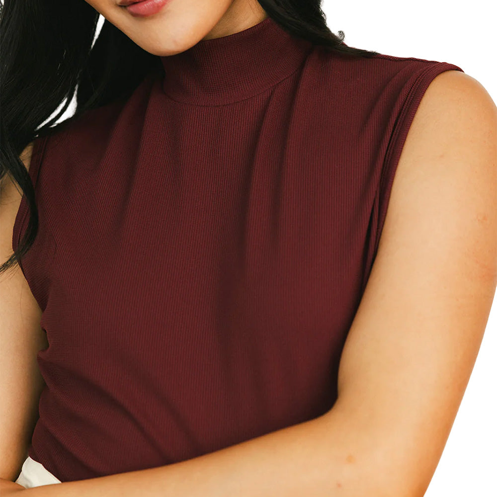 Women's Manhattan Sleeveless Mock Neck Top