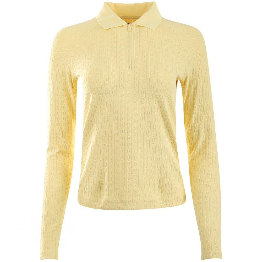 Women's Cable Long Sleeve 1/4 Zip Polo