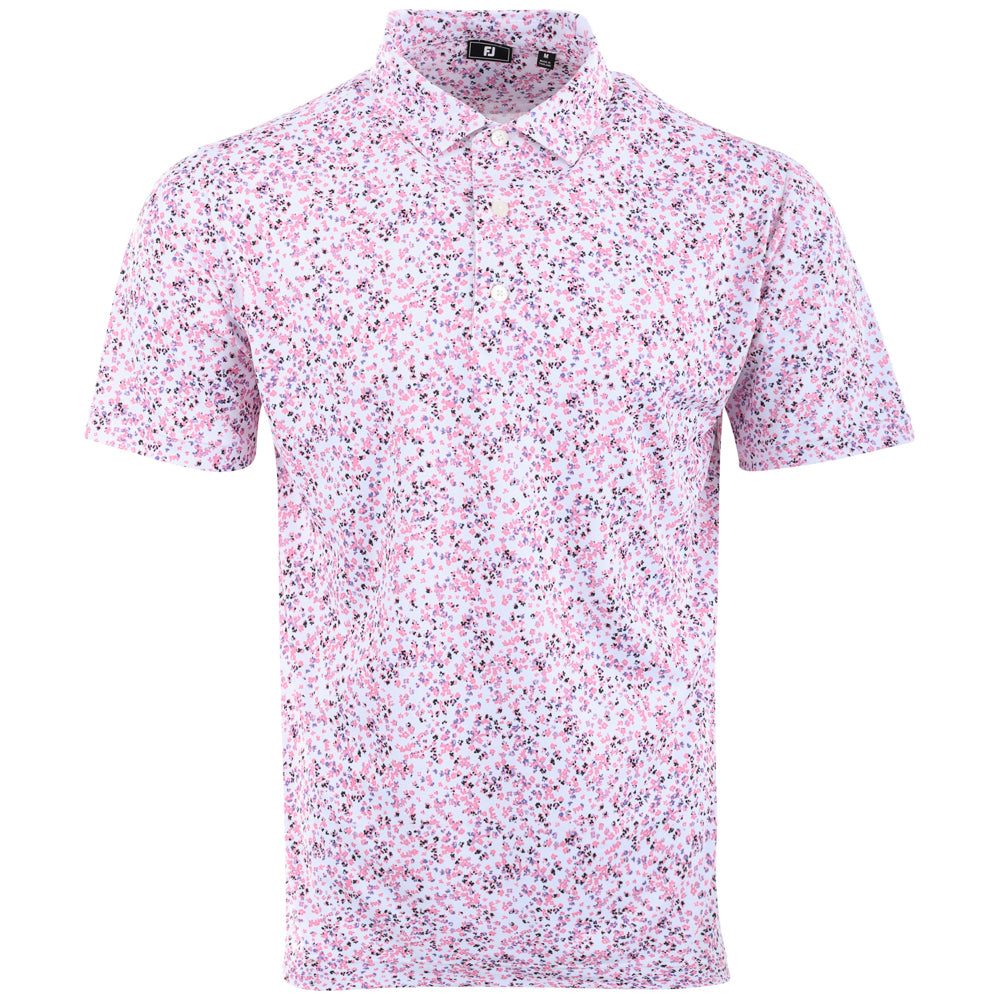 Watercolor Floral Print Polo