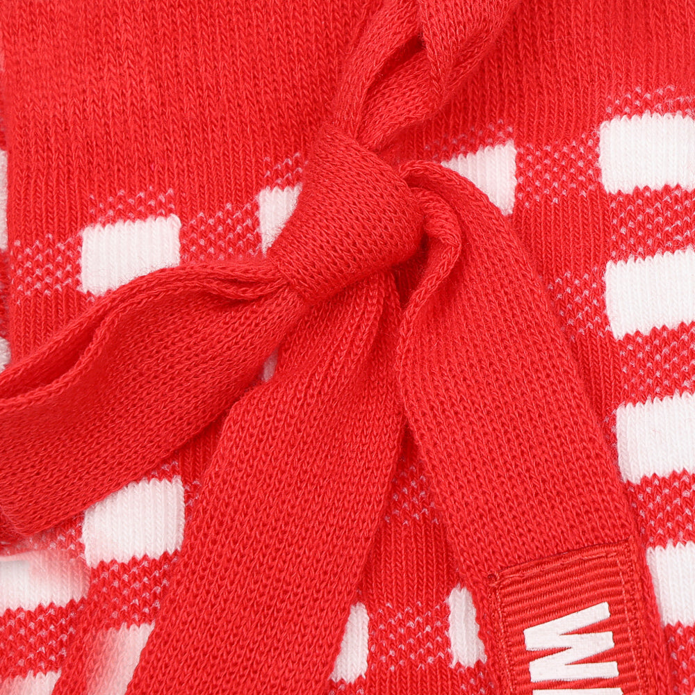 Women's Check Ribbon Socks