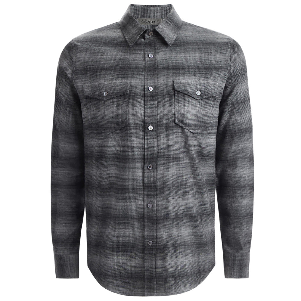 Italian Shadow Plaid Long Sleeve Shirt