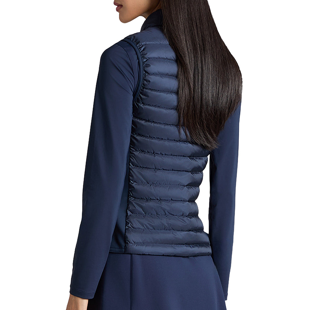 Women's V-Down Quilted Stretch Tech Interlock Vest