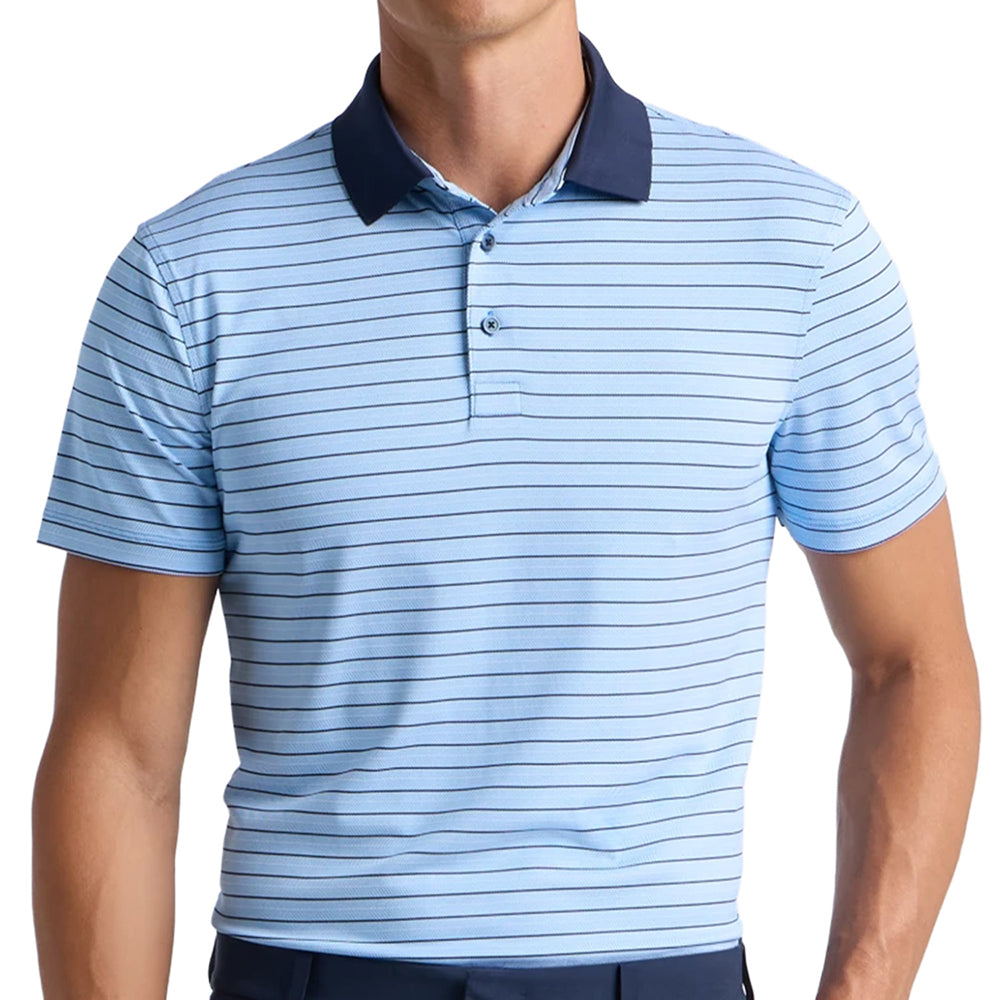 Herringbone Stripe Tech Jersey Polo