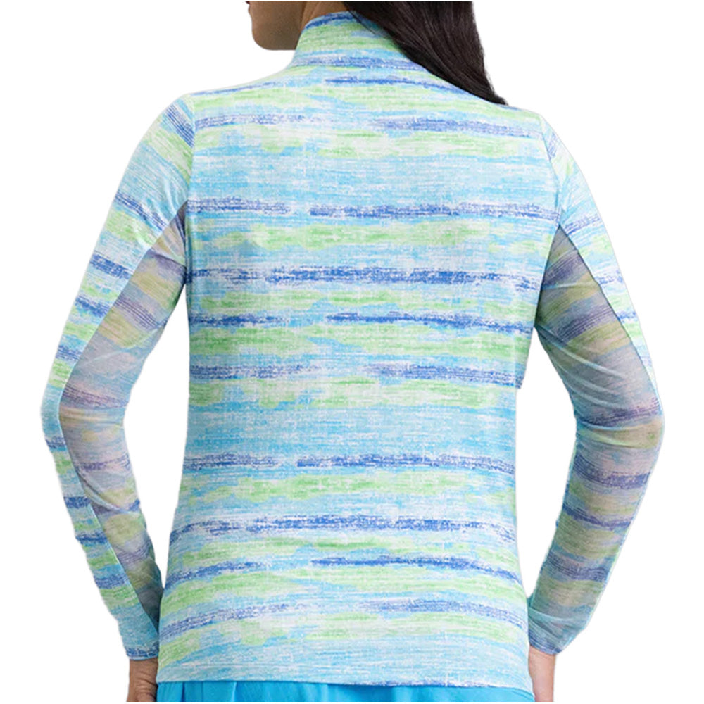 Women's Long Sleeve Mock Neck Top - Gia Print