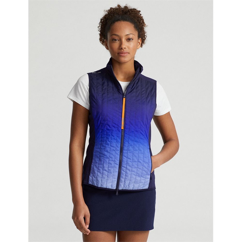 Women's Performance Cool Wool Nylon Full Zip Print Vest - Fairway Styles