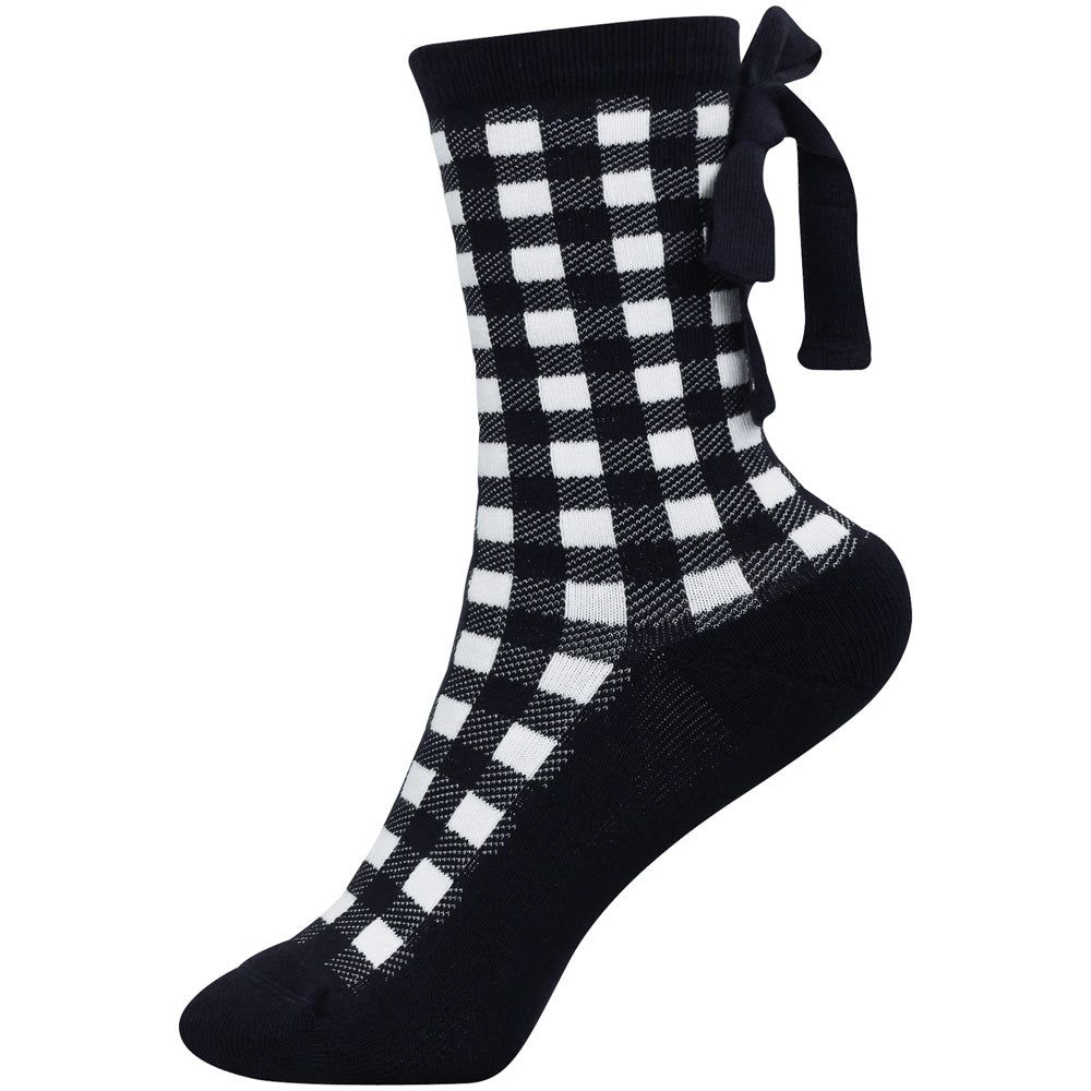 Women's Check Ribbon Socks
