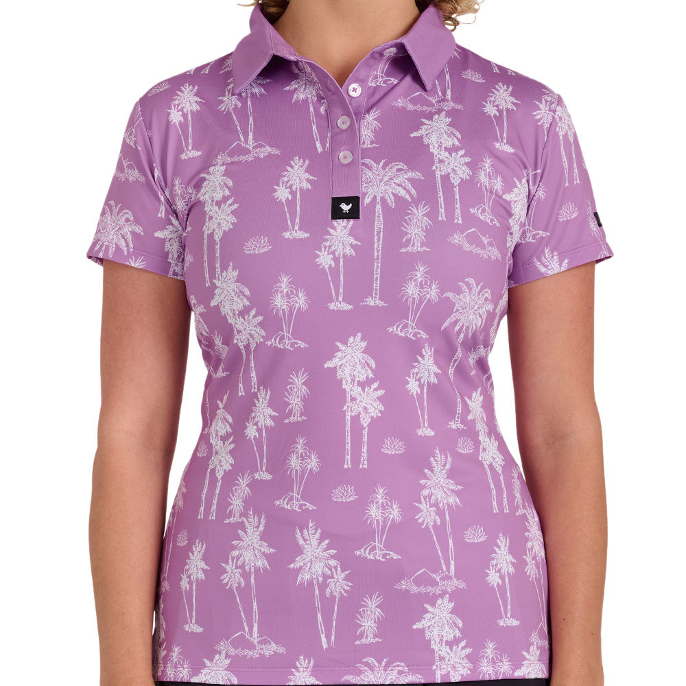 Women's Purple Thermal Polo