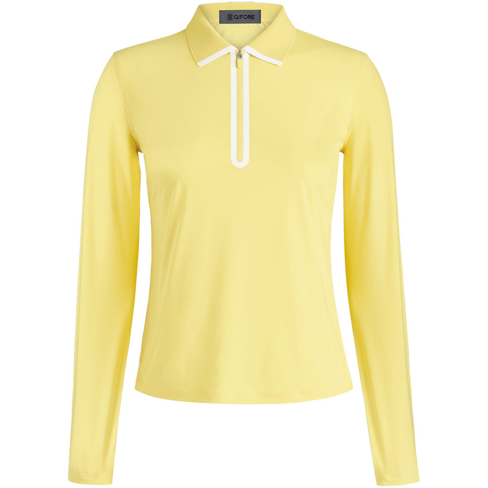 Women's Silky Tech Nylon Long Sleeve 1/4 Zip Polo