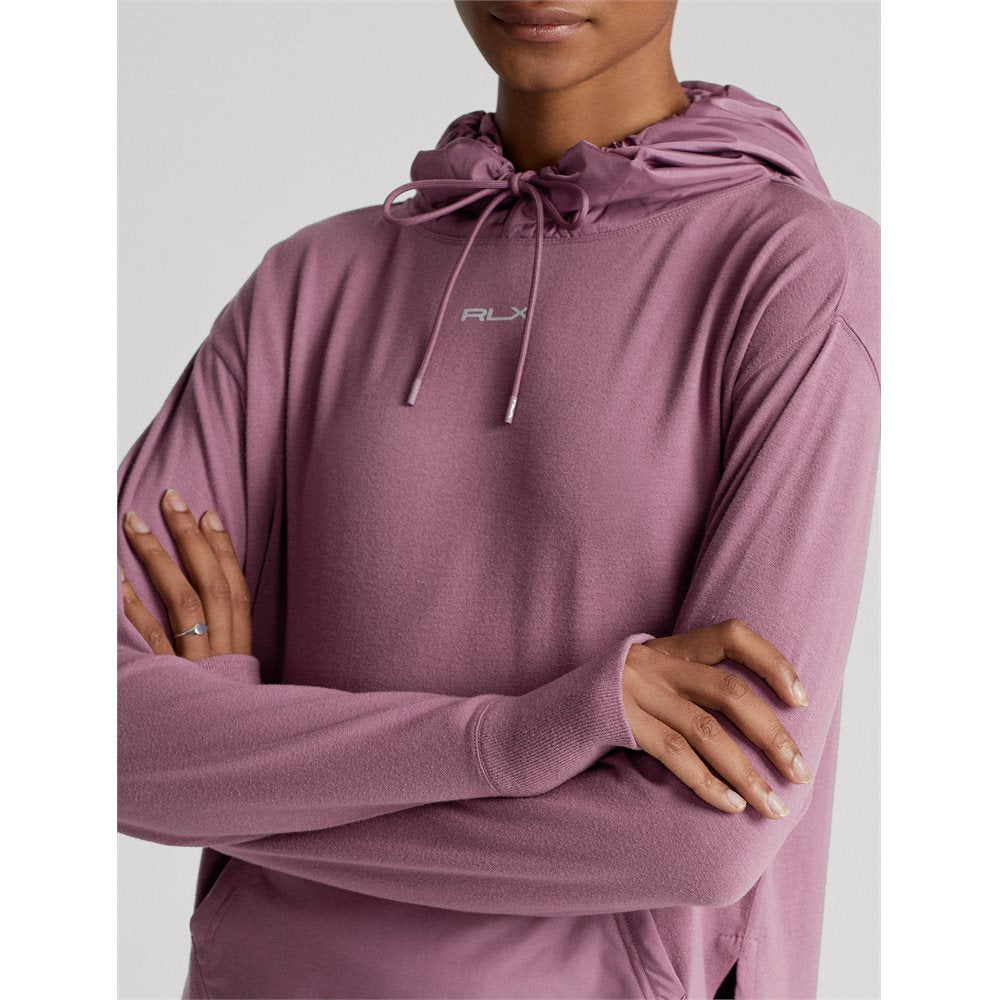 Women's Cloud Fleece Hoodie Nylon Pocket Sweatshirt