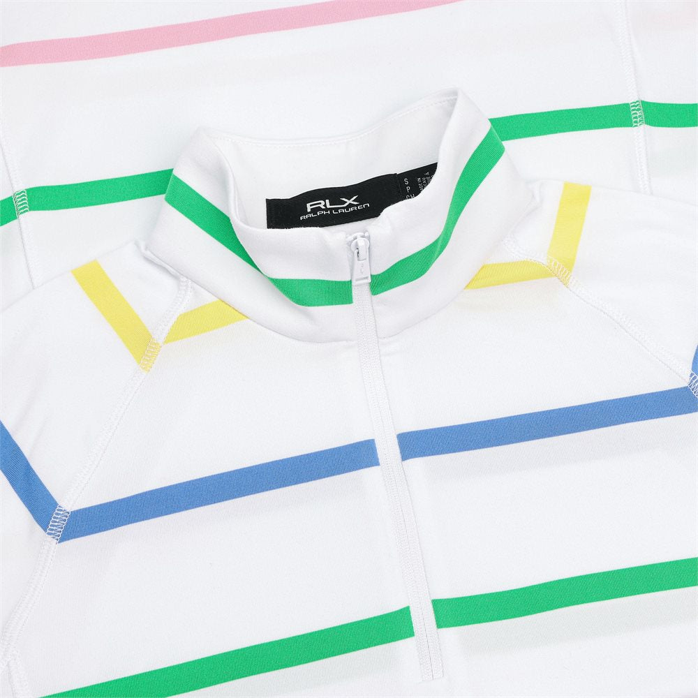 Women's Striped Stretch Jersey 1/4 Zip Pullover