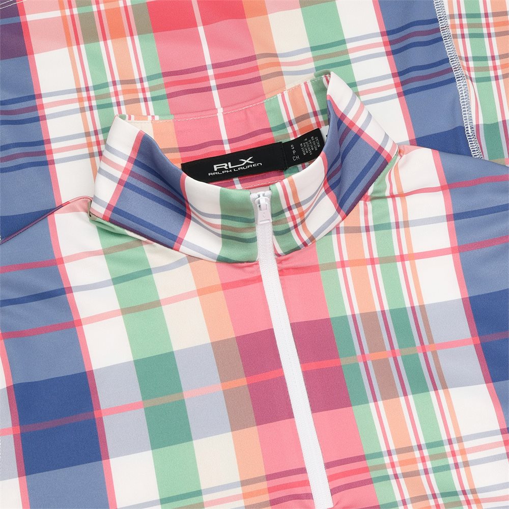 Women's Plaid Stretch Jersey 1/4 Zip Pullover