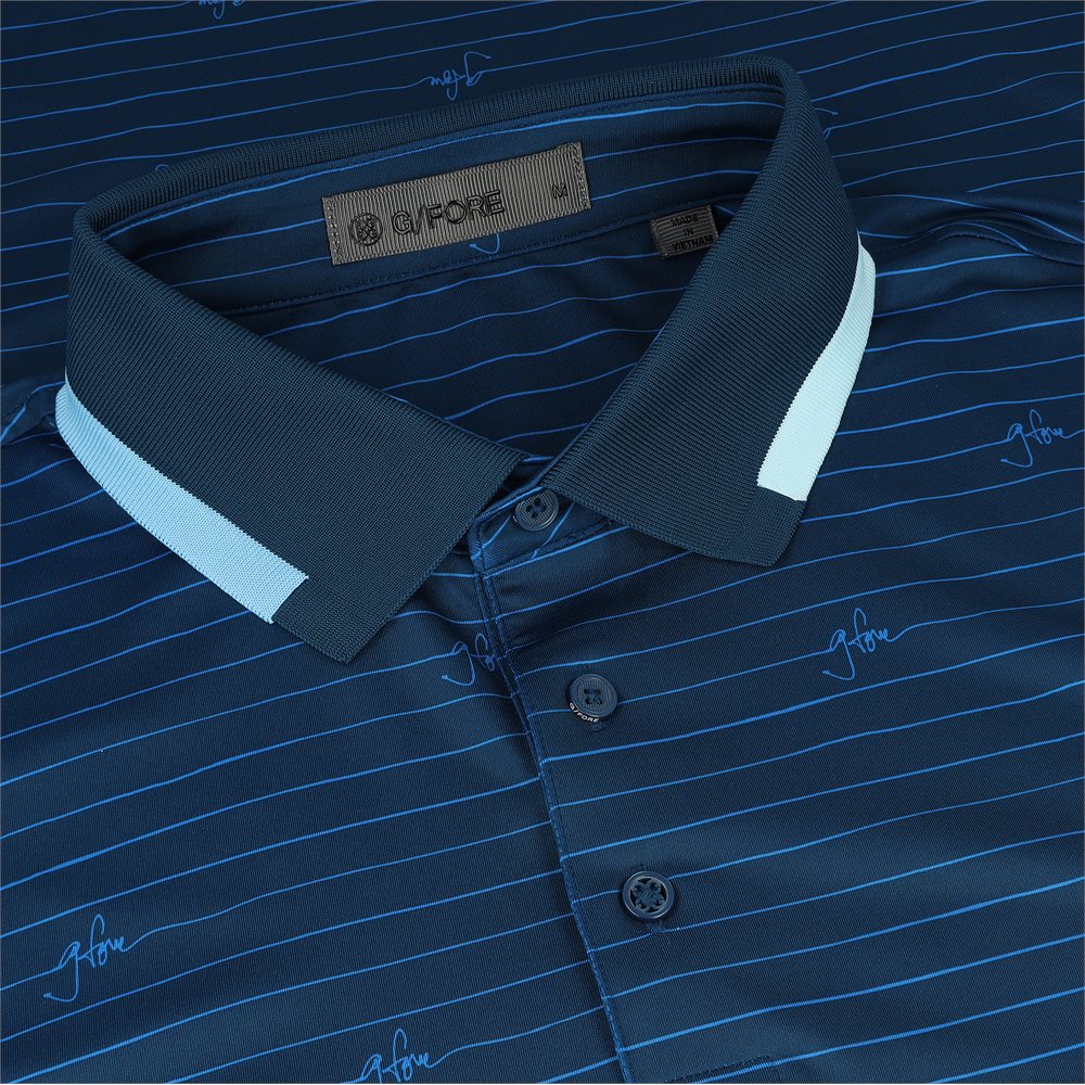 Script Stripe Tech Jersey Polo