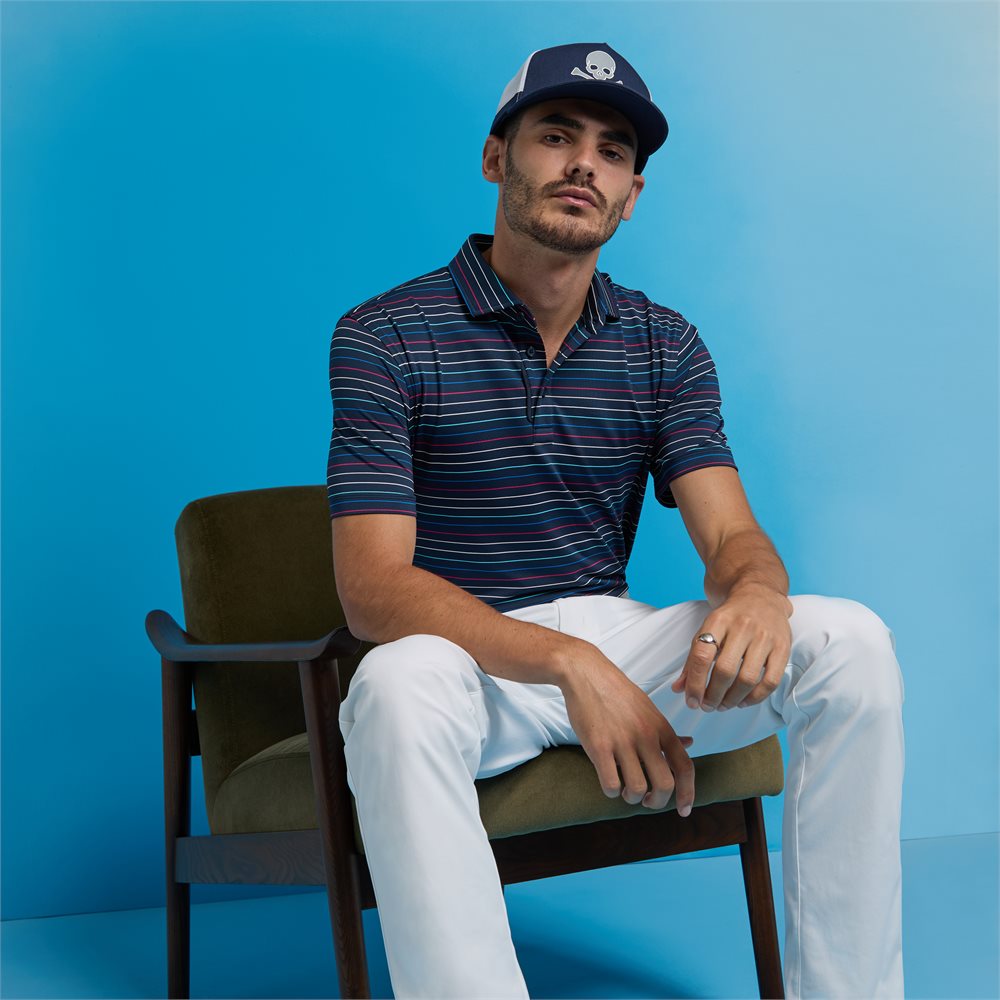 Multi Stripe Tech Pique Polo