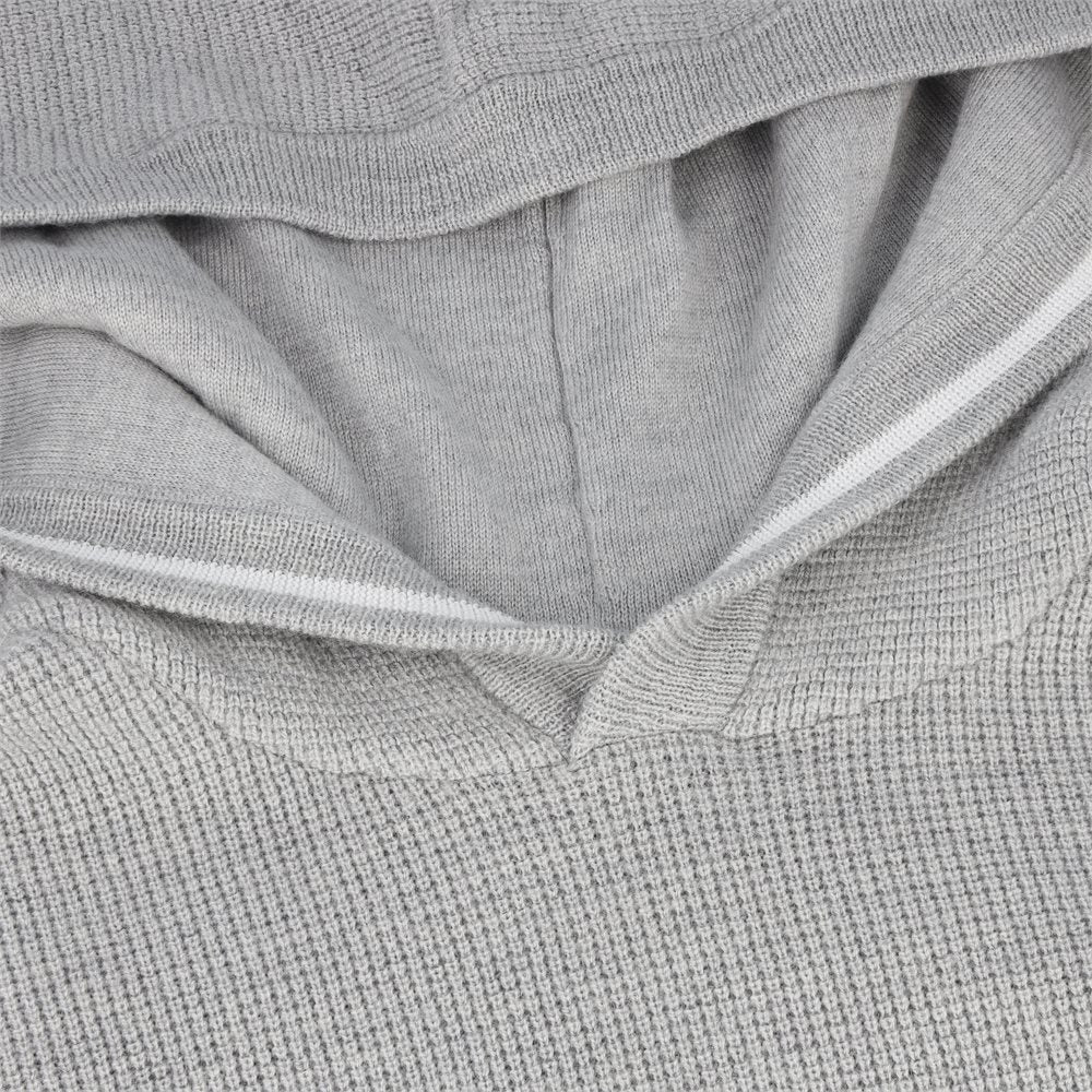 Waffle Stitch Merino Wool Hooded Sweater