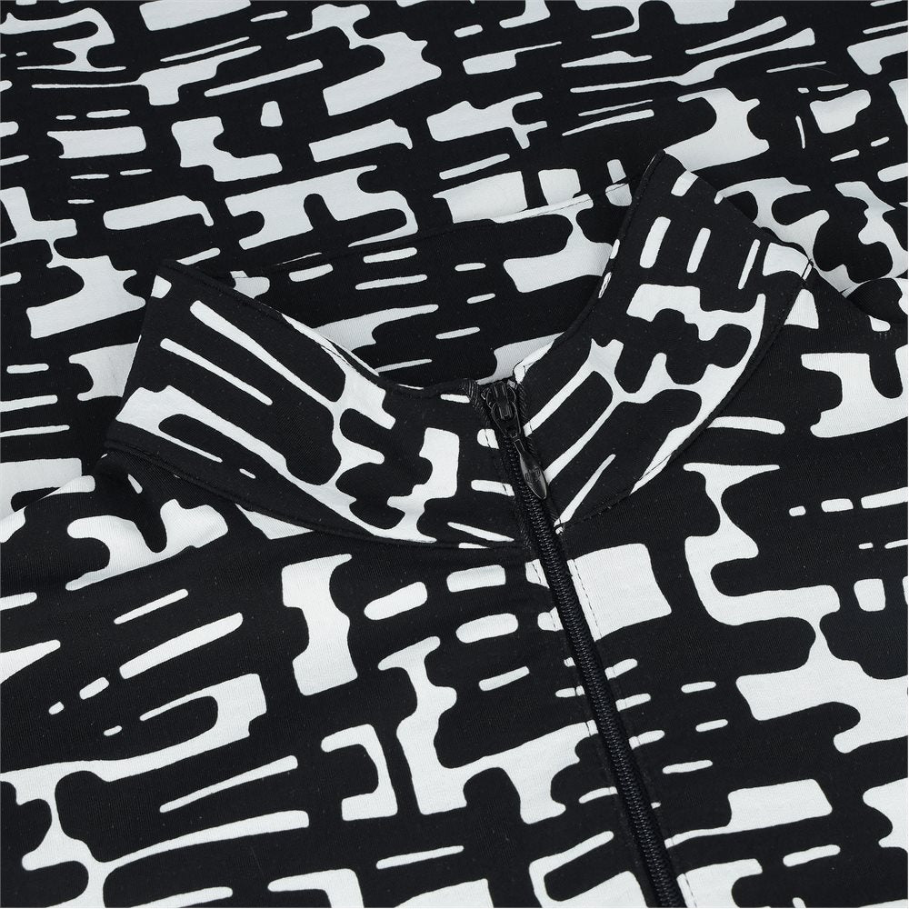 Women's Juno Print Mock Neck Long Sleeve Top