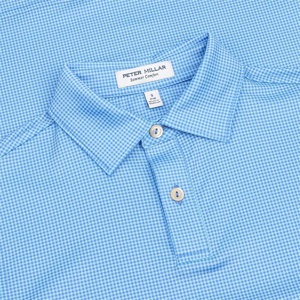 Juniors' Gingham Performance Jersey Polo