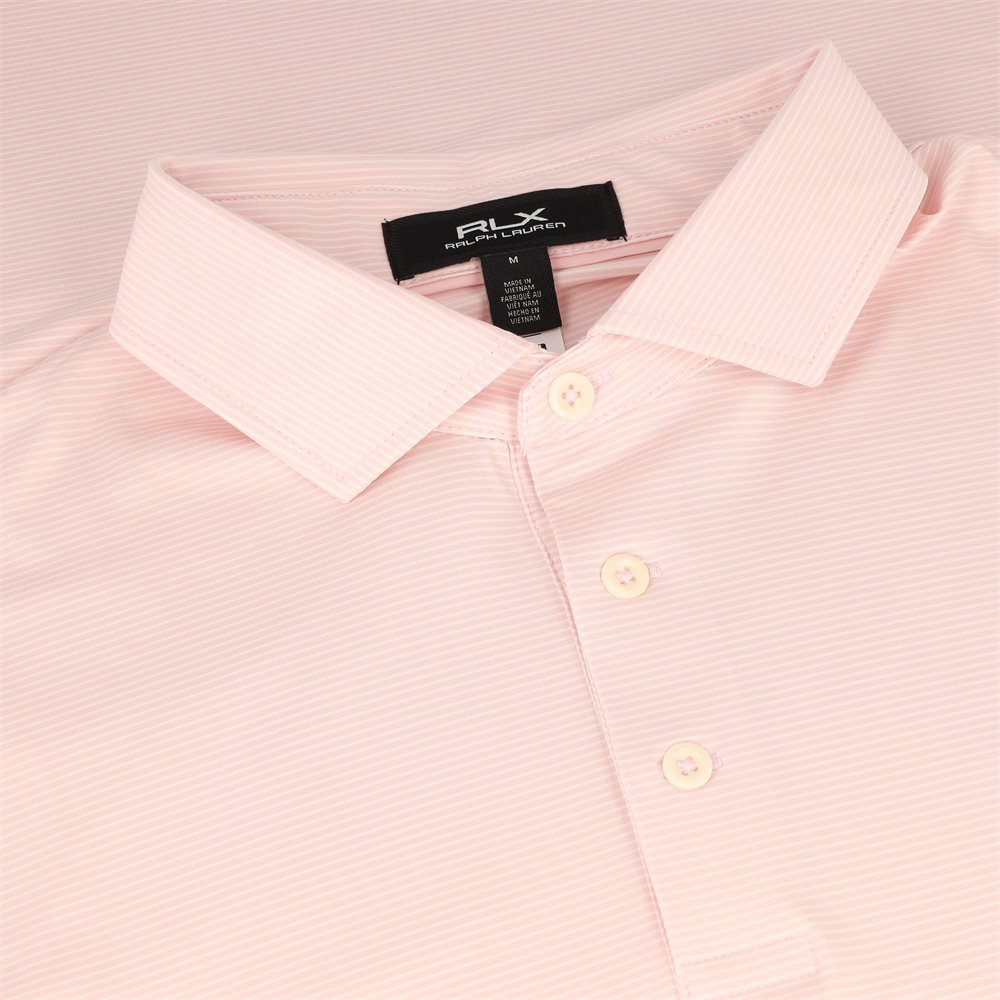 Featherweight Airflow Jersey White Stripe Polo