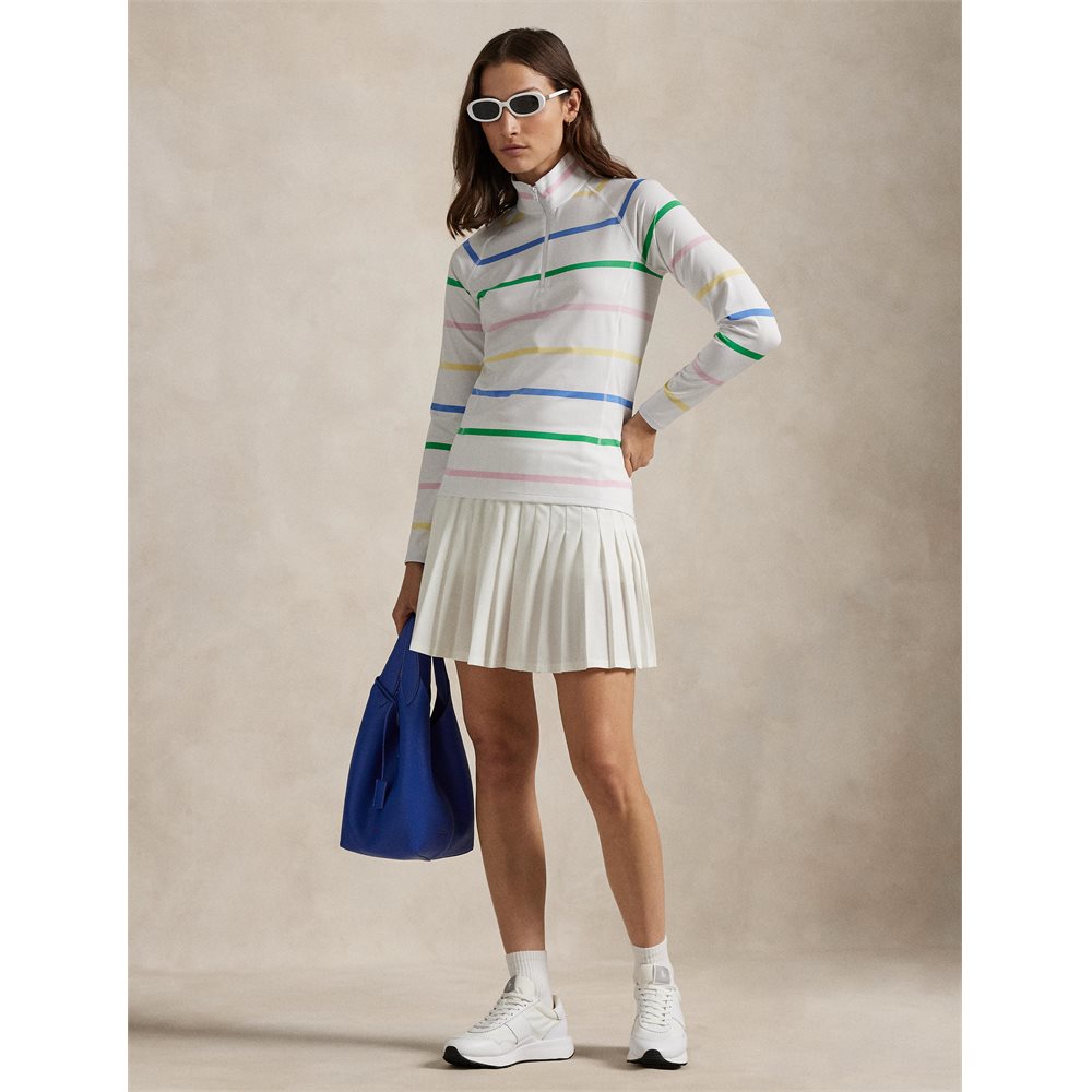 Women's Striped Stretch Jersey 1/4 Zip Pullover