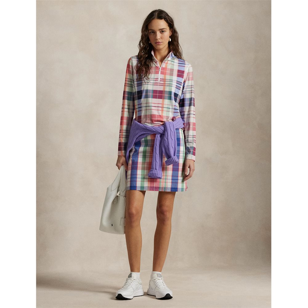 Women's Plaid Stretch Jersey 1/4 Zip Pullover