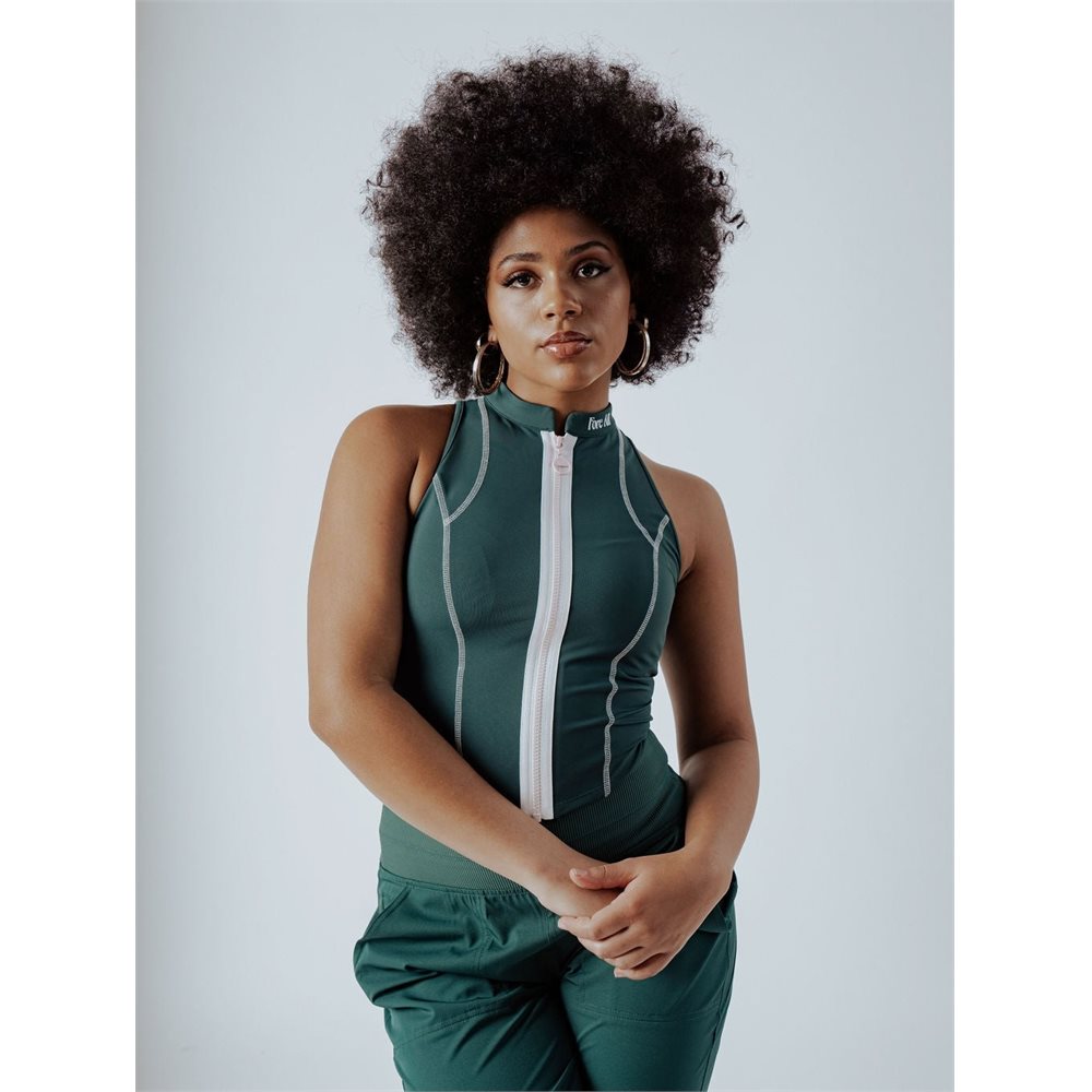 Women's Louise Full Zip Sleeveless Top