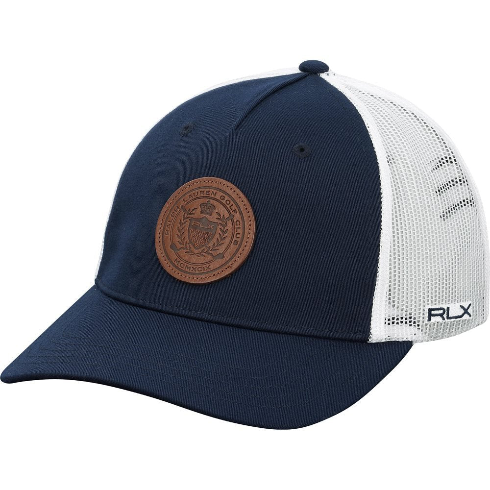 Leather Patch Trucker Hat - Fairway Styles