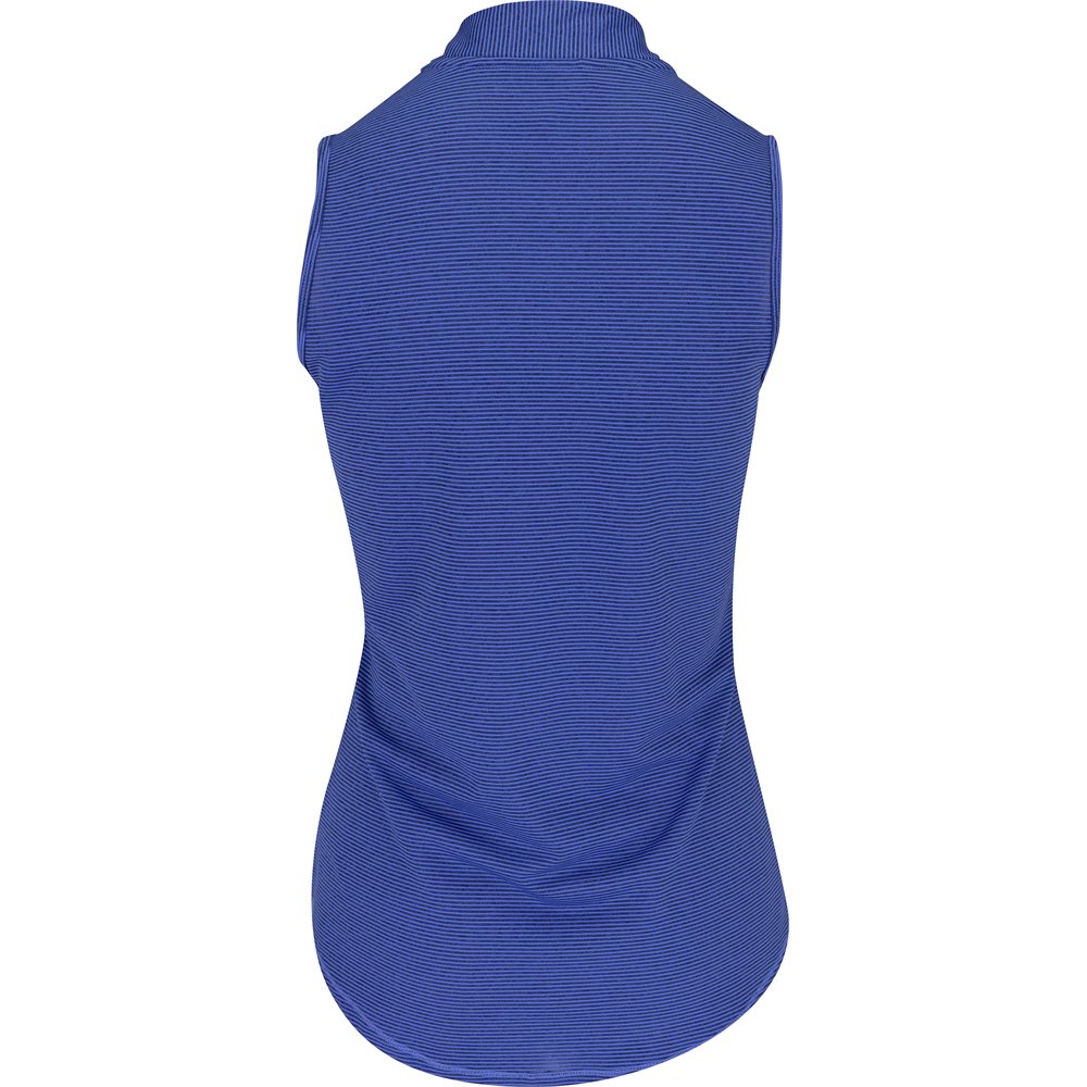 Women's Two-Color Ottoman Sleeveless 1/2 Zip Golf Polo