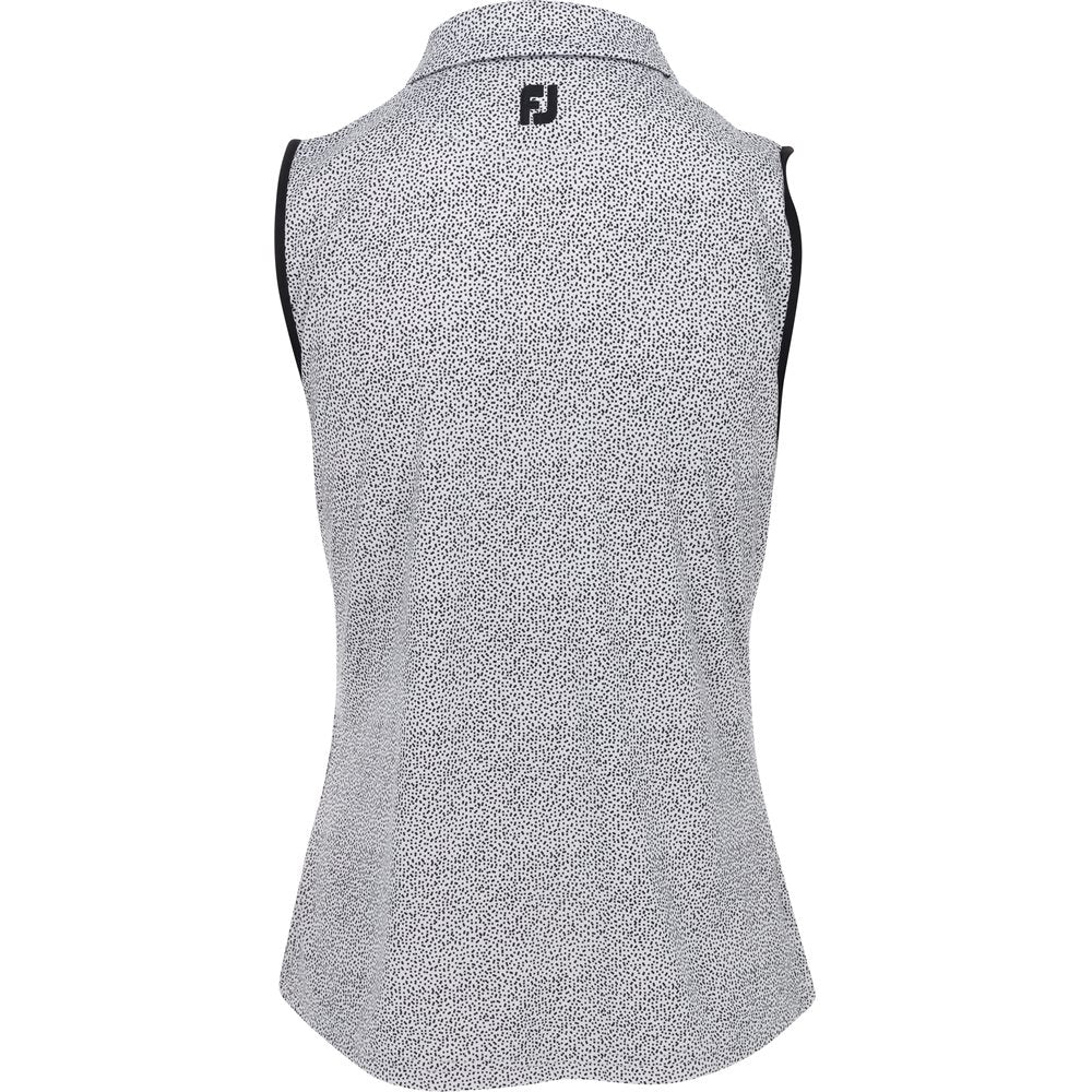 Women's Dot Print Sleeveless Polo - Previous Season