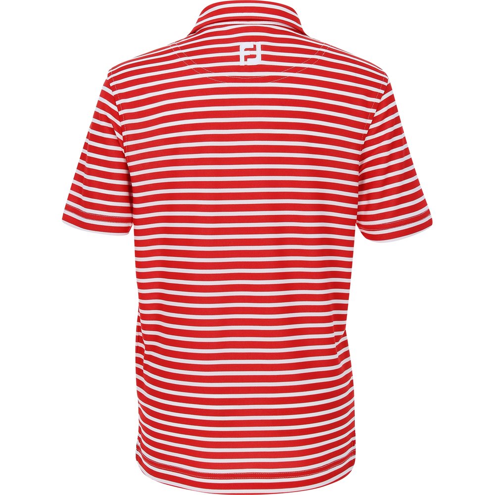 Juniors' Striped Pique Self Collar Polo