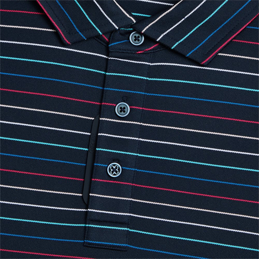 Multi Stripe Tech Pique Polo