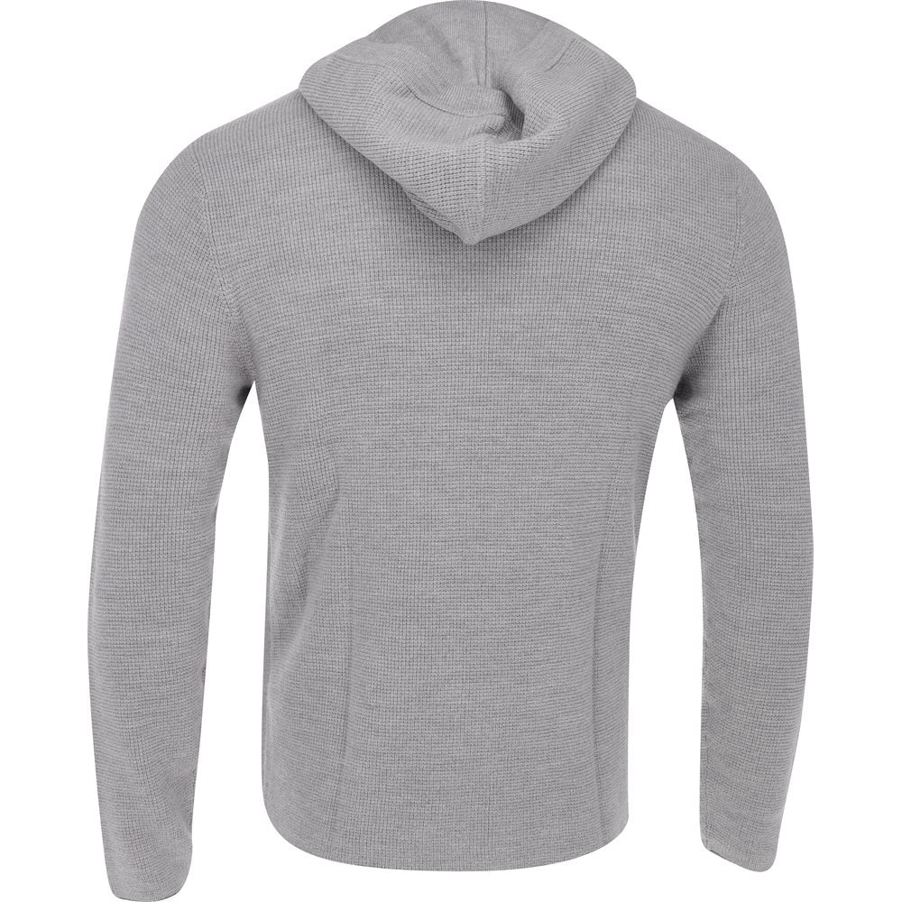 Waffle Stitch Merino Wool Hooded Sweater