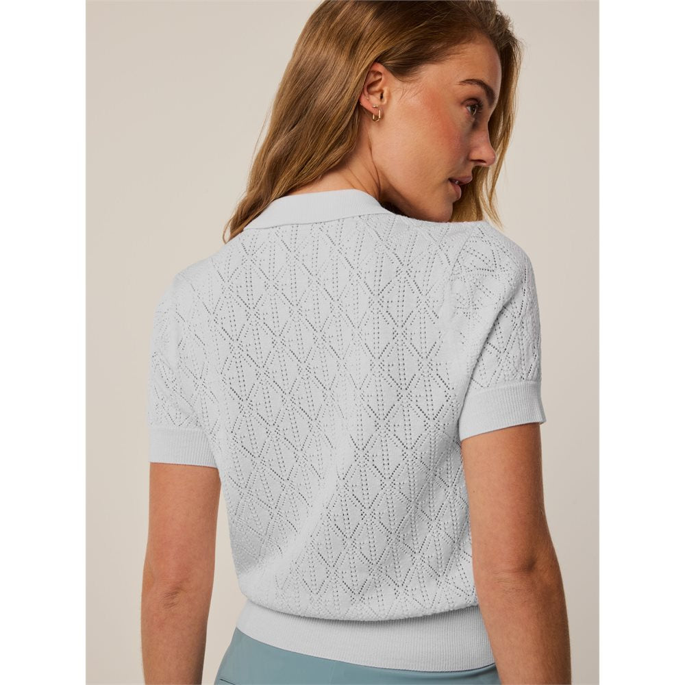 Women's Pointelle Bardot Sweater Polo