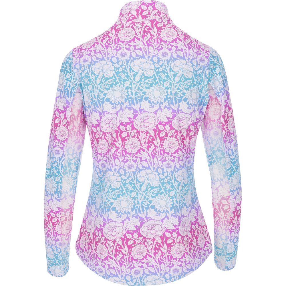 Women's Long Sleeve Jesse Print 1/4 Zip Mock Neck Top