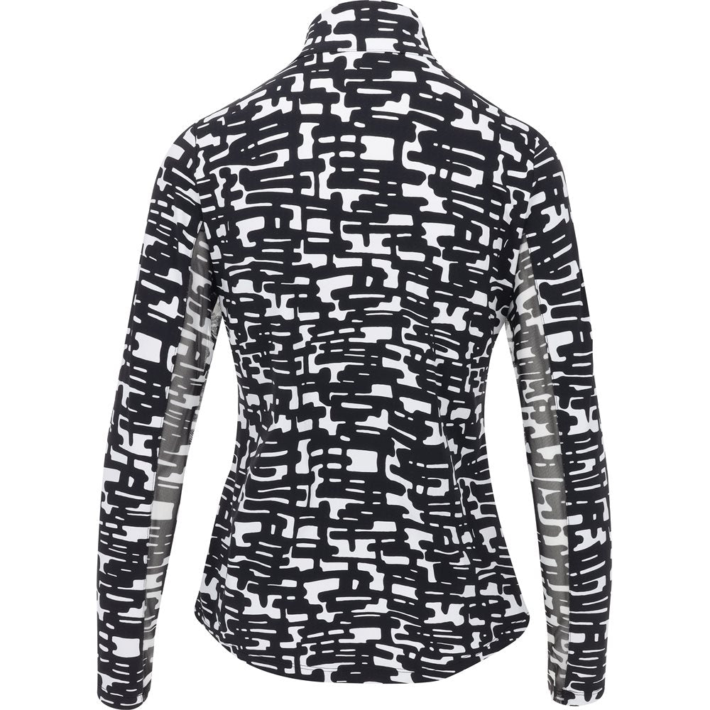 Women's Juno Print Mock Neck Long Sleeve Top