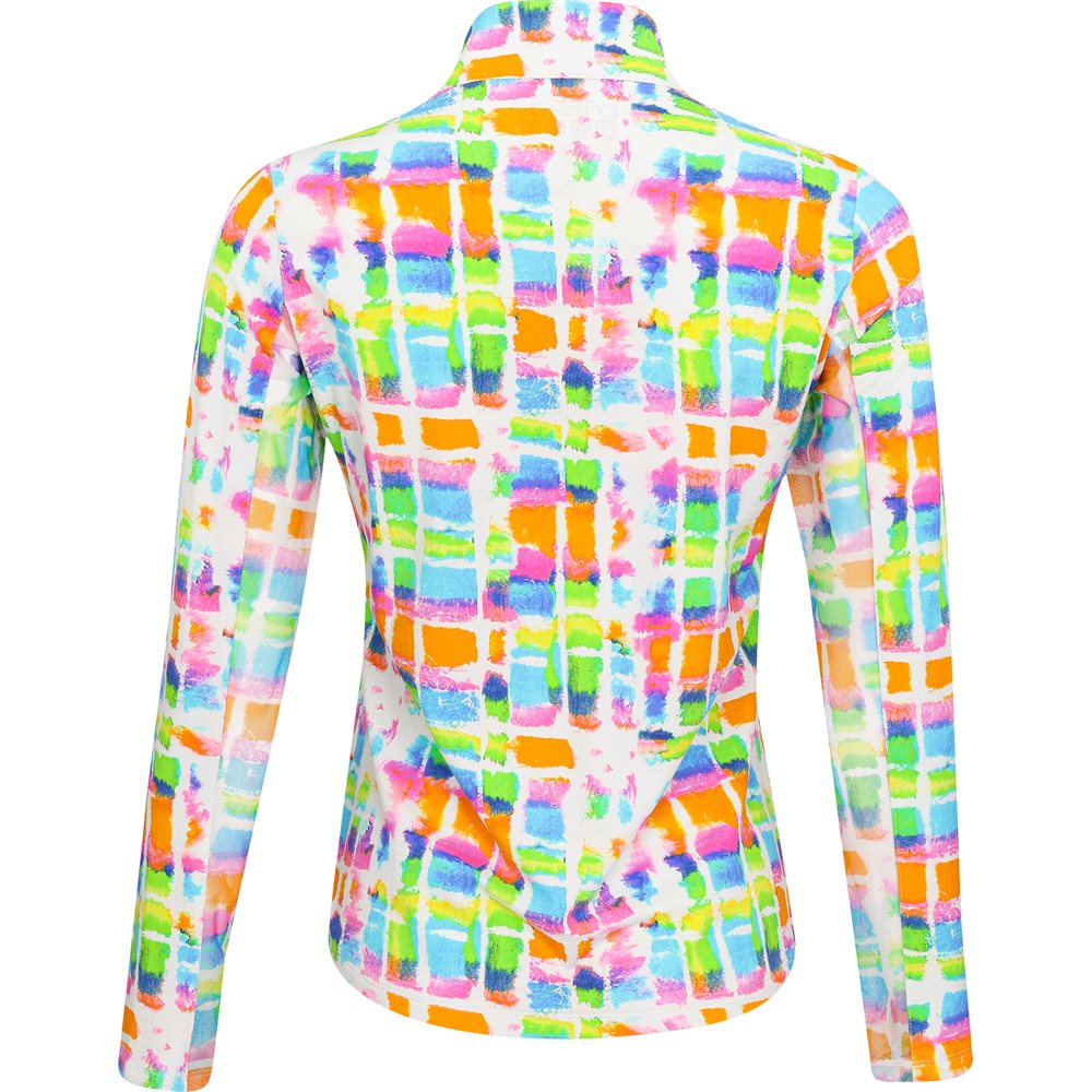 Women's Long Sleeve Mock Neck Top - Tatiana Print