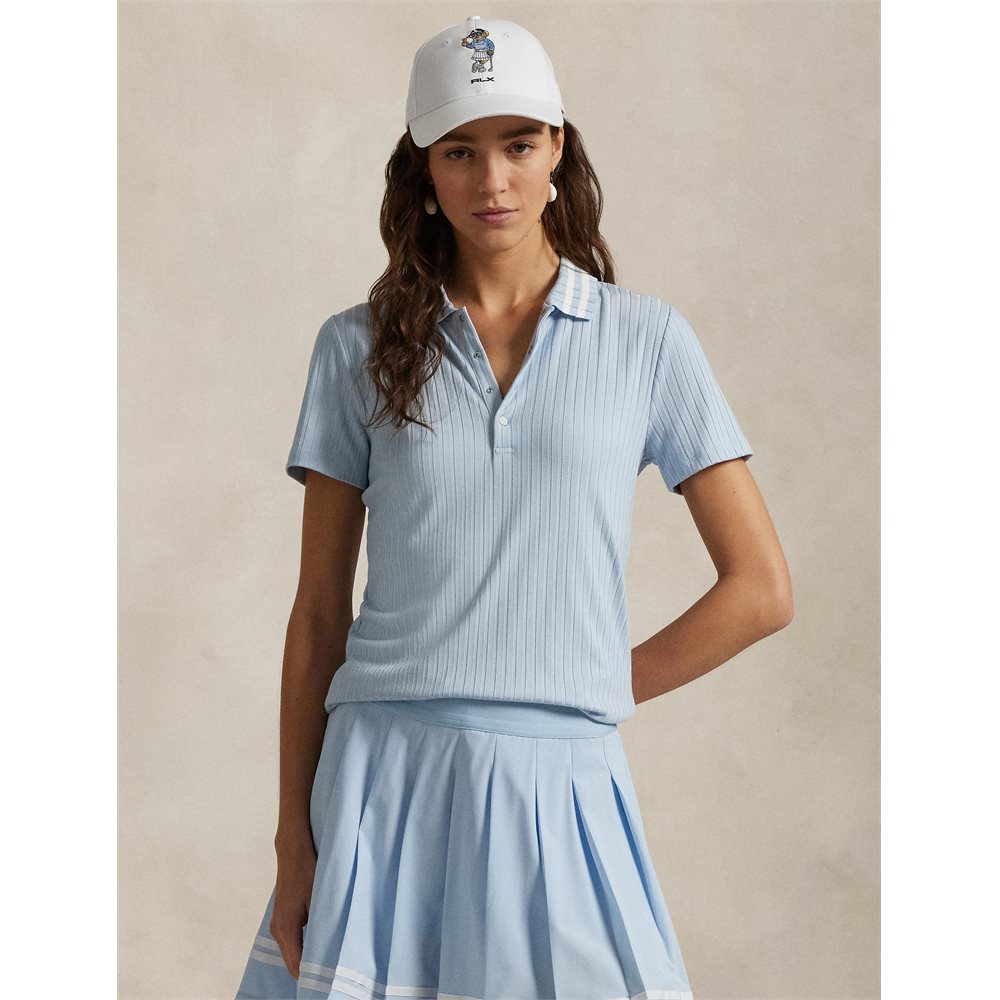 Women's Slim Fit Ribbed Polo