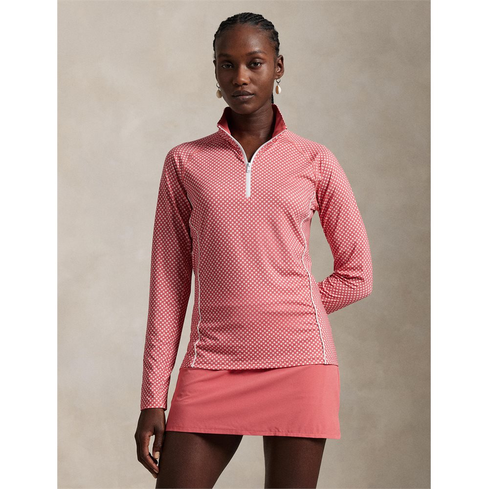 Women's Plaid Stretch Jersey 1/4 Zip Pullover