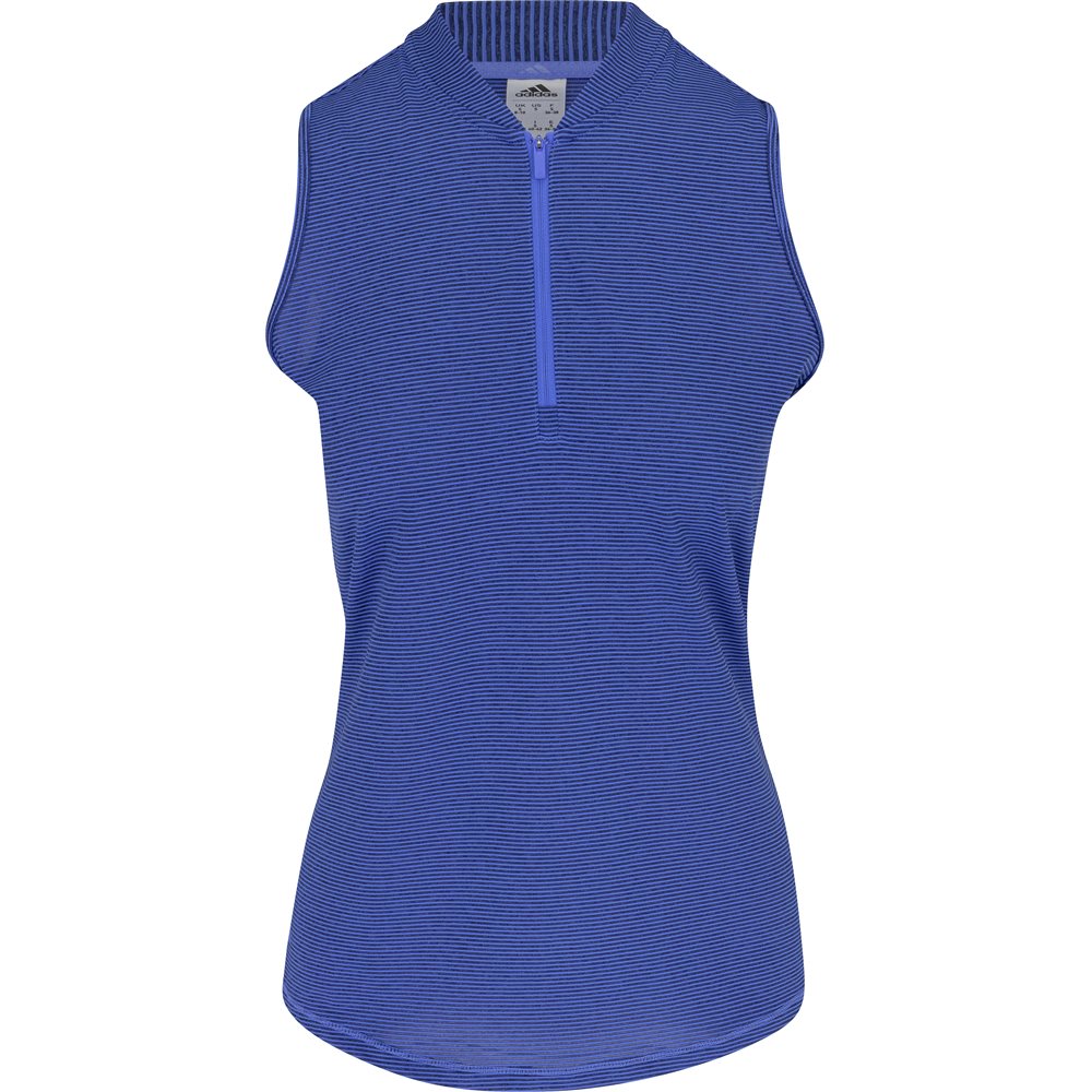 Women's Two-Color Ottoman Sleeveless 1/2 Zip Golf Polo
