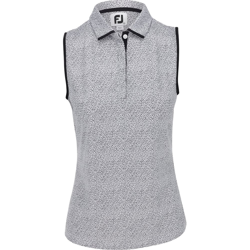 Women's Dot Print Sleeveless Polo - Previous Season