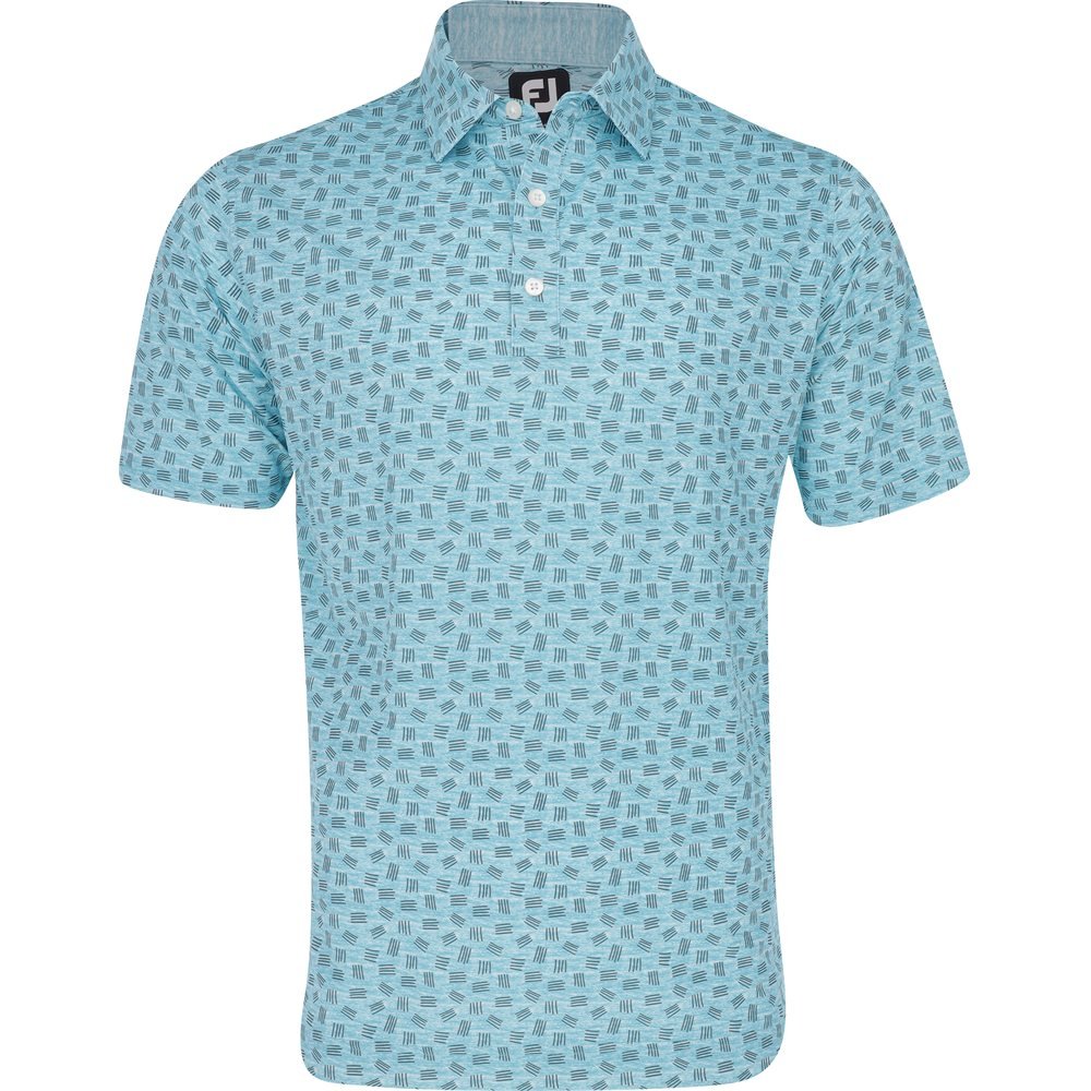 Sketched Print Lisle Polo - Fairway Styles