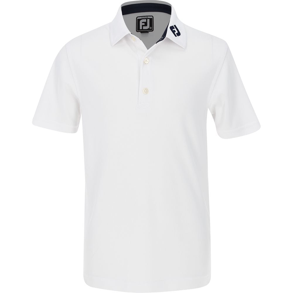 Juniors' Solid Pique Self Collar Polo