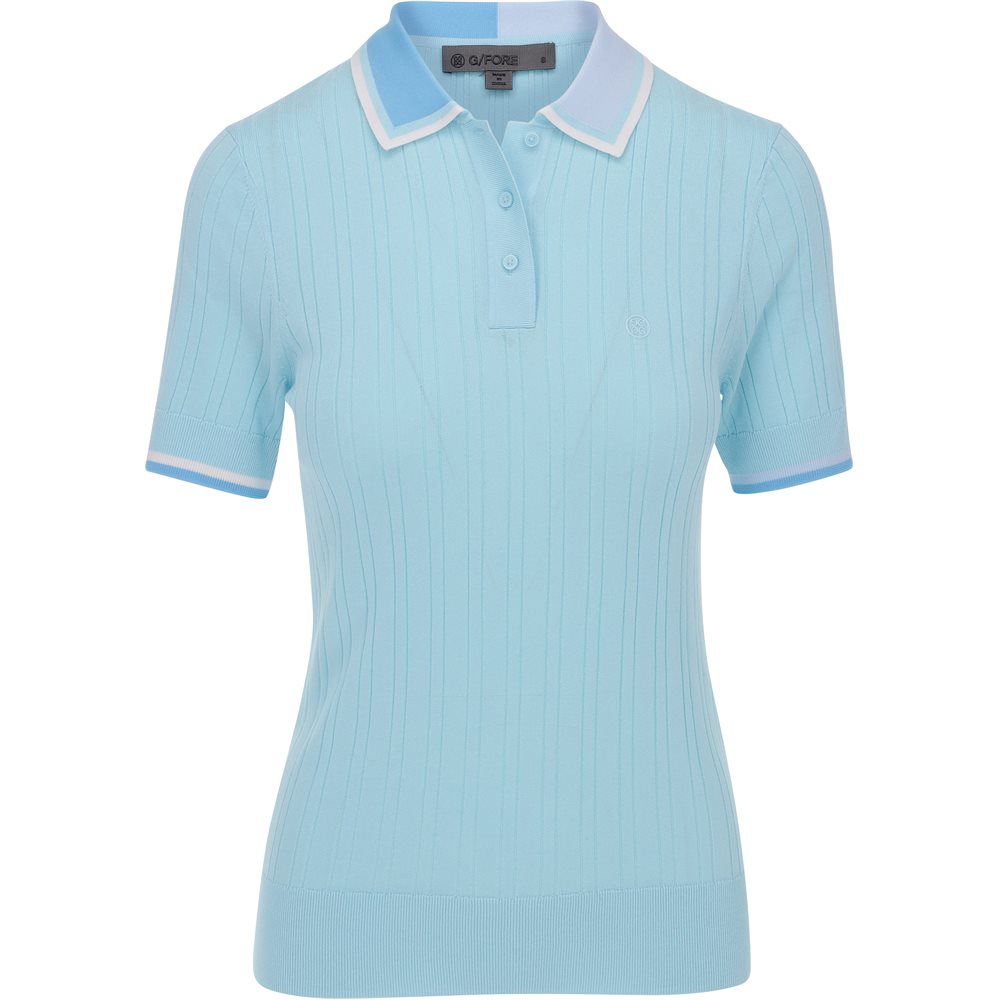 Women's Cotton Blend Ribbed Short Sleeve Sweater