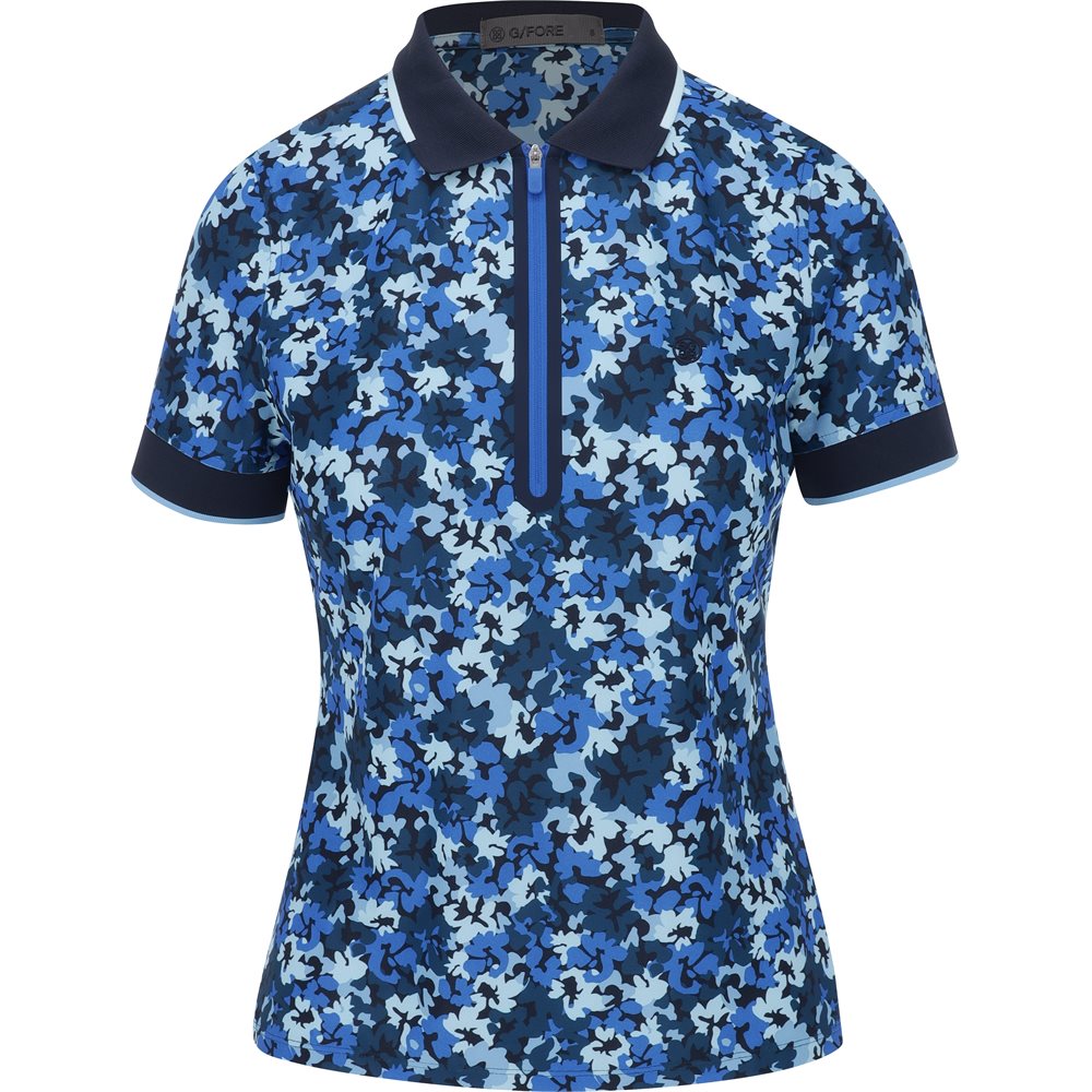 Women's Camo Floral Tech Pique 1/4 Zip Polo