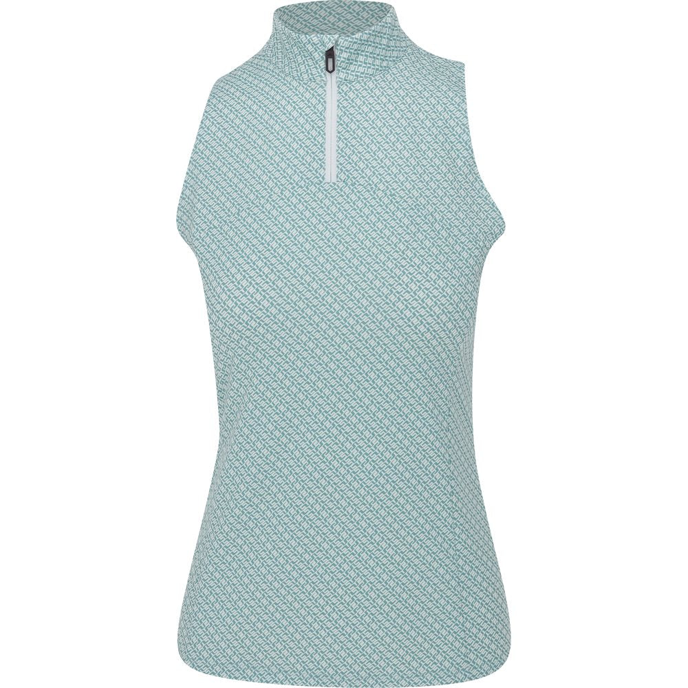 Women's Tiana Print Sleeveless 1/4 Zip Top