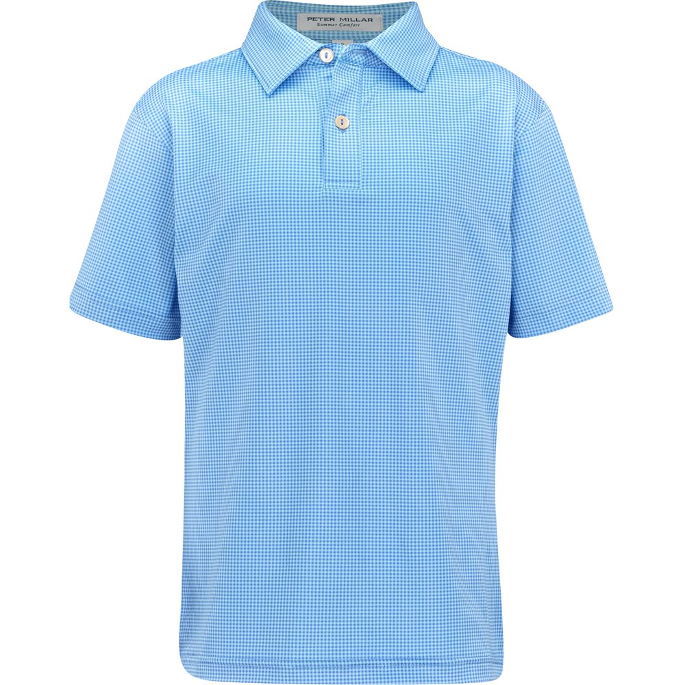 Juniors' Gingham Performance Jersey Polo