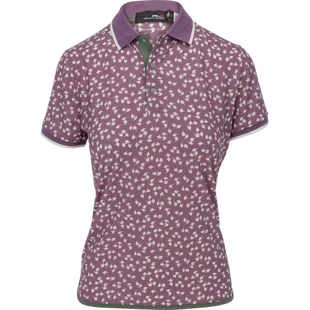 Women's Lightweight Airflow Contrast Shirt Tail Hem Novelty Print Polo - Fairway Styles