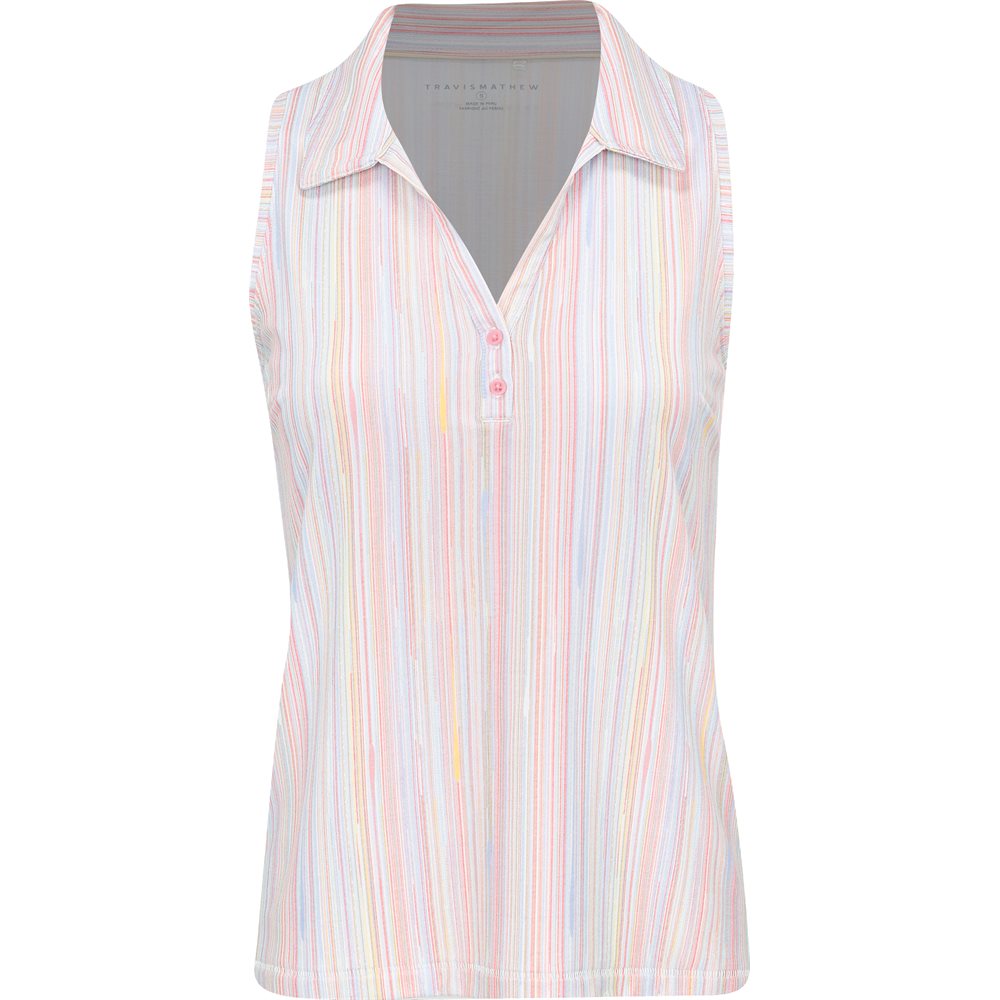 Women's Featherweight Printed Sleeveless Polo